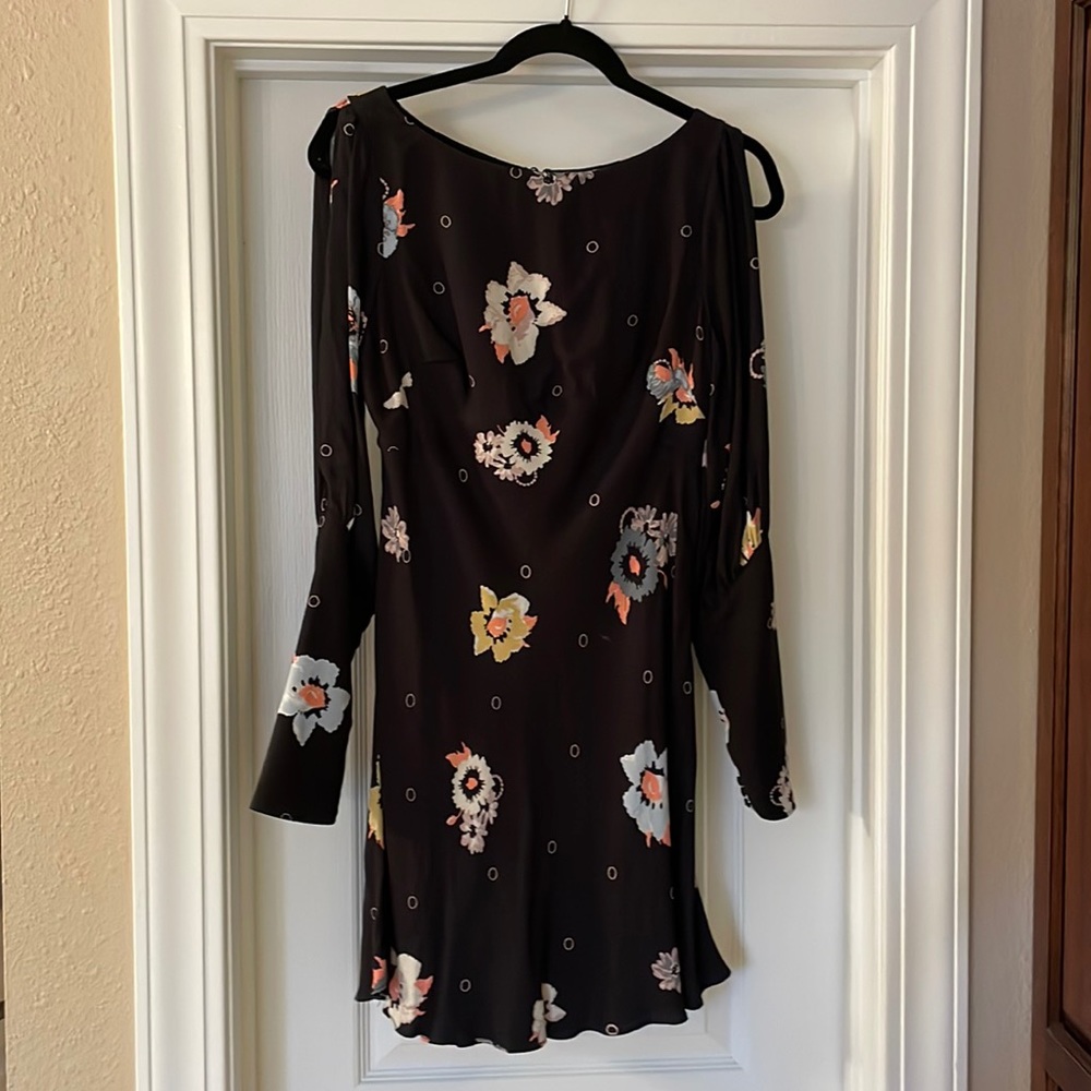 Free people flower dress with shoulder cutouts